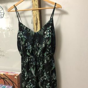 Fern print maxi dress